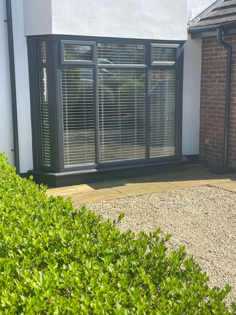 New aluminium windows fitted in living room
