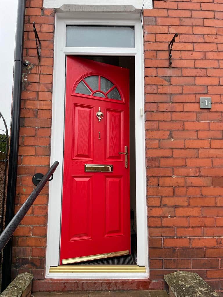 Newly fitted composite door