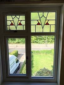 Aluminium double glazed window installation